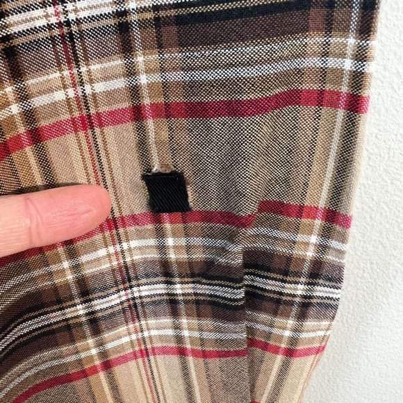 Cinch Button Down Shirt S Mens Western Plaid Brown Red Long Sleeve Embroidered - Picture 6 of 10